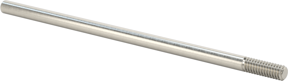 18-8 Paslanmaz Çelik Tek Uçlu Dişli Saplama, 1/4"-20 Diş, 6 inç Uzunluk