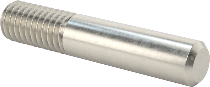 18-8 Paslanmaz Çelik Tek Uçlu Dişli Saplama, 3/8"-16 Diş, 2" Uzunluk