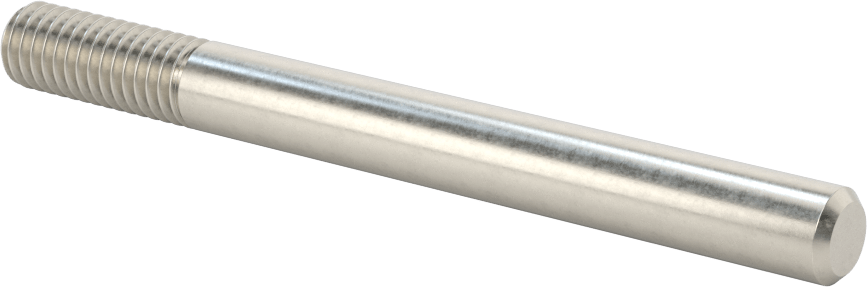 18-8 Paslanmaz Çelik Tek Uçlu Dişli Saplama, 3/8"-16 Diş, 4" Uzunluk