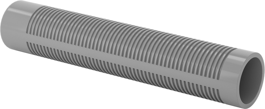 Vinil Plastik Yuvarlak Tutamaklar, Yivli, 3/4" OD