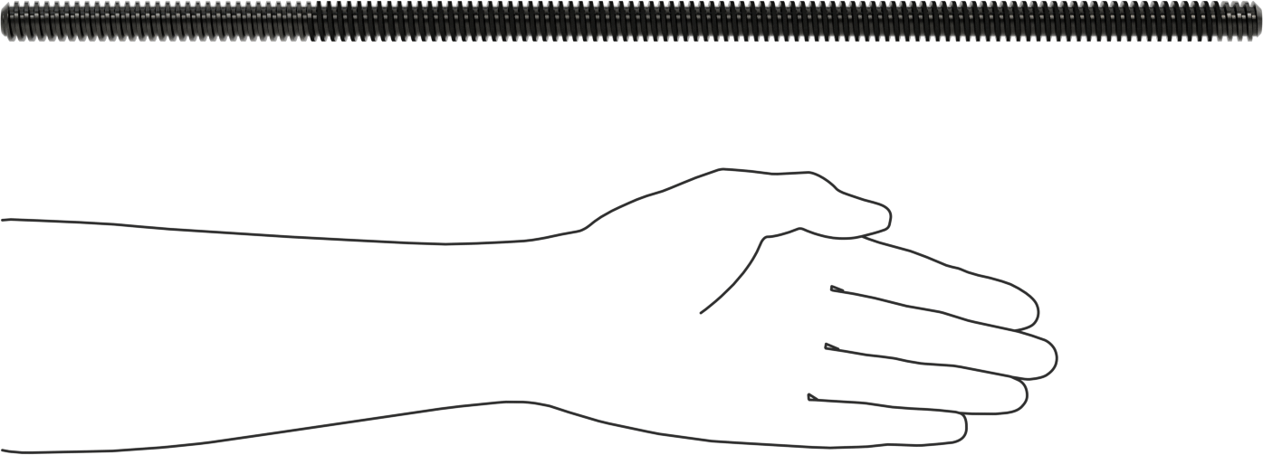 Metrik Kurşun Vida, M16 x 4 mm Diş, 500 mm Uzunluk