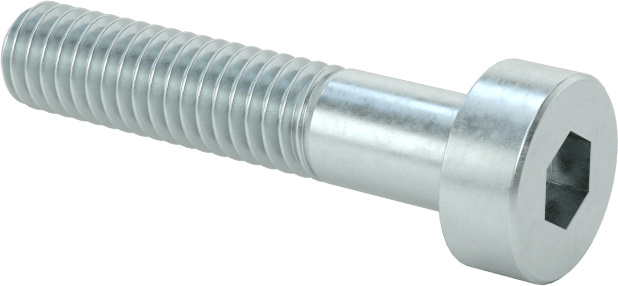 Alaşımlı Çelik Düşük Profilli Soket Başlı Vida, Girintili Altıgen, Çinko Kaplı 8.8 Çelik, M4 x 0.7mm, 20 mm Uzunluk
