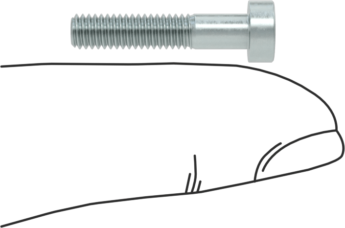 Alaşımlı Çelik Düşük Profilli Soket Başlı Vida, Girintili Altıgen, Çinko Kaplı 8.8 Çelik, M4 x 0.7mm, 20 mm Uzunluk