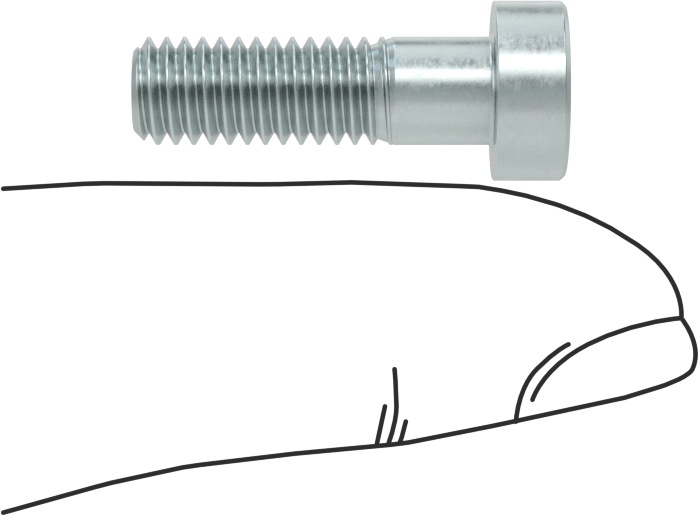 Alaşımlı Çelik Düşük Profilli Soket Başlı Vida, Girintili Altıgen, Çinko Kaplı 8.8 Çelik, M6 x 1mm, 20 mm Uzunluk
