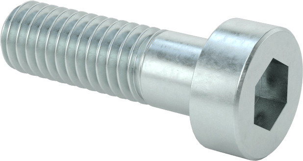 Alaşımlı Çelik Düşük Profilli Soket Başlı Vida, Girintili Altıgen, Çinko Kaplı 8.8 Çelik, M6 x 1mm, 20 mm Uzunluk