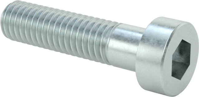 Alaşımlı Çelik Düşük Profilli Soket Başlı Vida, Girintili Altıgen, Çinko Kaplı 8.8 Çelik, M6 x 1mm, 25 mm Uzunluk