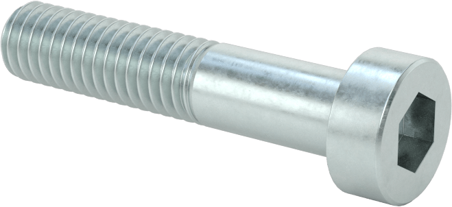 Alaşımlı Çelik Düşük Profilli Soket Başlı Vida, Girintili Altıgen, Çinko Kaplı 8.8 Çelik, M6 x 1mm, 30 mm Uzunluk
