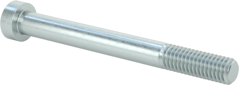 Alaşımlı Çelik Düşük Profilli Soket Başlı Vida, Girintili Altıgen, Çinko Kaplı 8.8 Çelik, M6 x 1mm, 60 mm Uzunluk