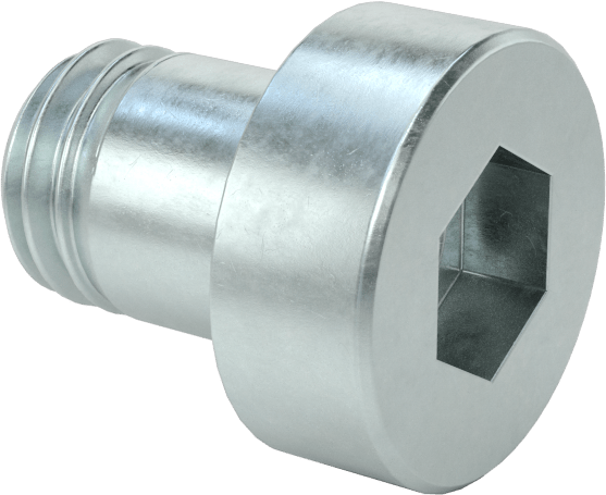 Alaşımlı Çelik Düşük Profilli Soket Başlı Vida, Girintili Altıgen, Çinko Kaplı 8.8 Çelik, M8 x 1.25mm, 10 mm Uzunluk