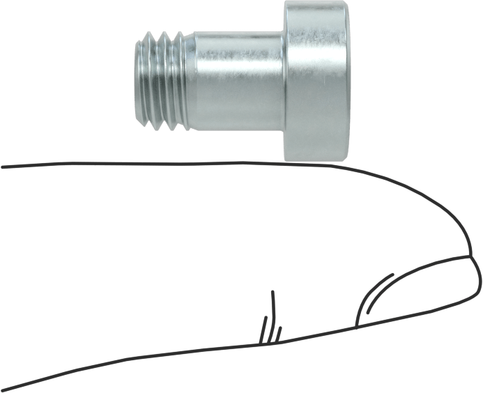 Alaşımlı Çelik Düşük Profilli Soket Başlı Vida, Girintili Altıgen, Çinko Kaplı 8.8 Çelik, M8 x 1.25mm, 12 mm Uzunluk