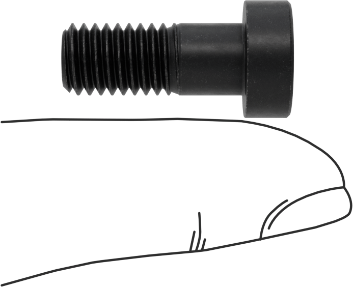 Alaşımlı Çelik Düşük Profilli Soket Başlı Vida, Girintili Altıgen, Siyah 10.9 Çelik, M8 x 1.25mm, 20 mm Uzunluk