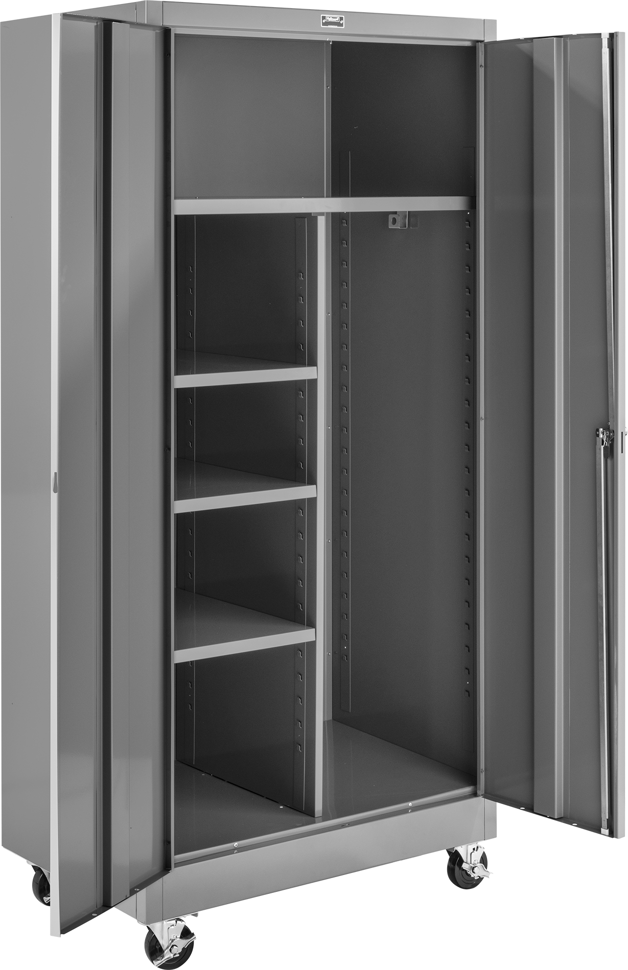 Mobil Gardırop Dolabı, Raflı, 36“ Genişlik x 77” Yükseklik x 24" Derinlik, Gri