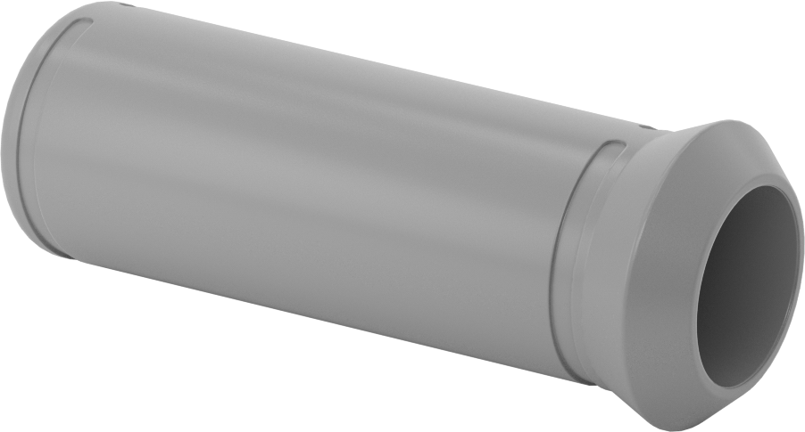 Yuvarlak Tutamaklar, Pürüzsüz, 1-1/8" Dış Çap için, 4-3/4" Uzunluk