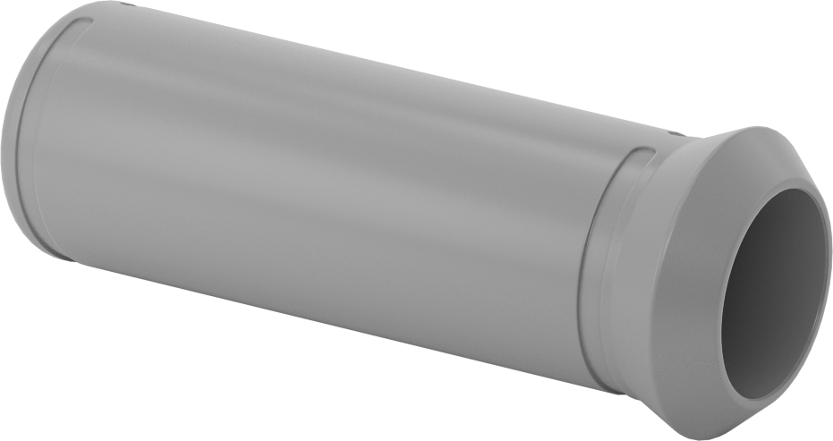 Yuvarlak Tutamaklar, Pürüzsüz, 1-1/4" Dış Çap için, 5-1/4" Uzunluk