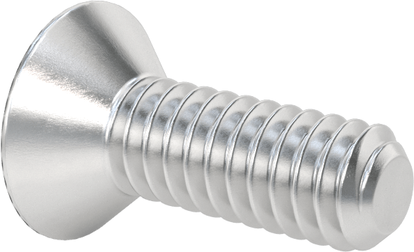 2024 Alüminyum Phillips Düz Başlı Vida, 1/4"-20 Diş Boyutu, 3/4" Uzunluk