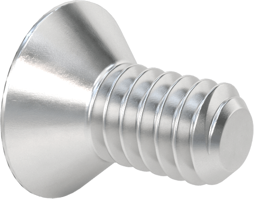 2024 Alüminyum Phillips Düz Başlı Vida, 1/4"-20 Diş Boyutu, 1/2" Uzunluk