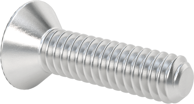 2024 Alüminyum Phillips Düz Başlı Vida, 1/4"-20 Diş Boyutu, 1" Uzunluk
