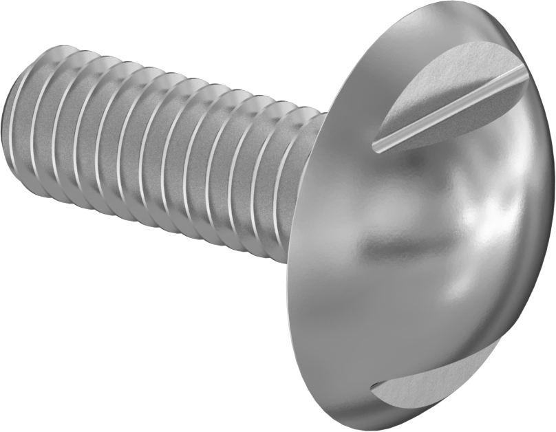 Sıhhi Ekstra Geniş Bombe Başlı Vida, M4 x 0,70 mm Diş Boyutu, 12 mm Uzunluk