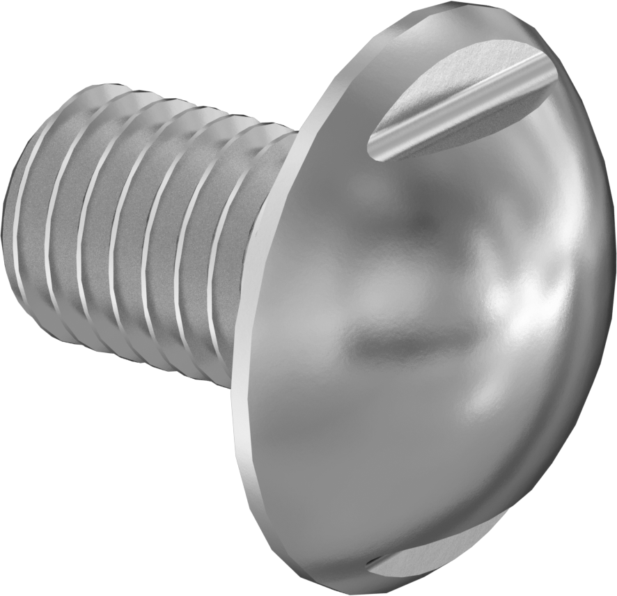 Sıhhi Ekstra Geniş Bombe Başlı Vida, M10 x 1,50 mm Diş Boyutu, 16 mm Uzunluk