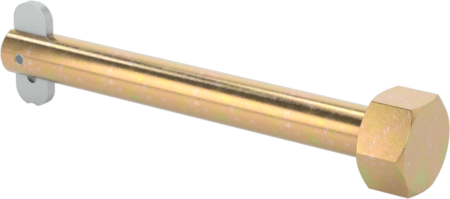 Toggle'lı Çatal Pimi, 1/2" Çap, 4" Kullanılabilir Uzunluk
