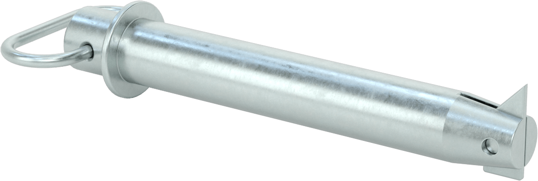 Toggle'lı Çatal Pimi, Döngü Tutamak, Çinko Kaplamalı Karbon Çelik, 1-1/4" Çap, 7" Uzunluk
