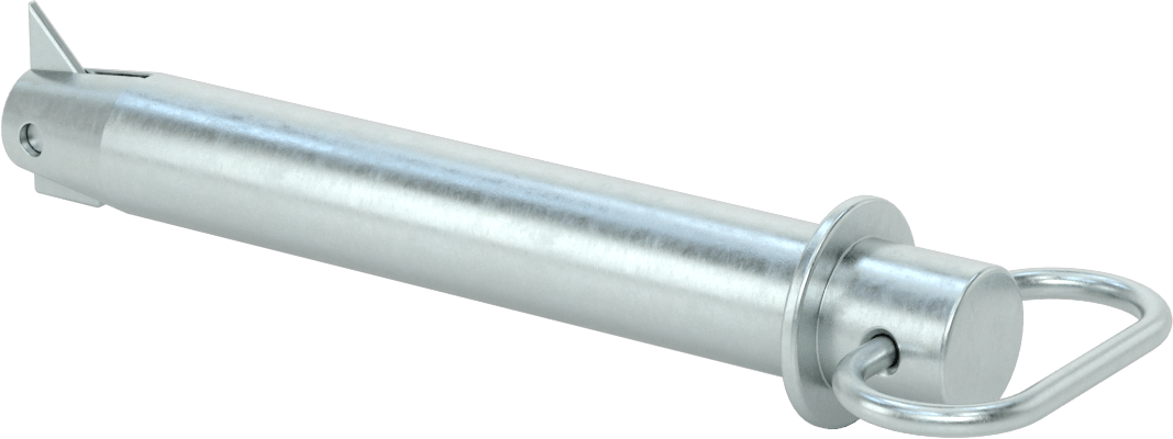 Toggle'lı Çatal Pimi, Döngü Tutamak, Çinko Kaplamalı Karbon Çelik, 1-1/4" Çap, 7" Uzunluk