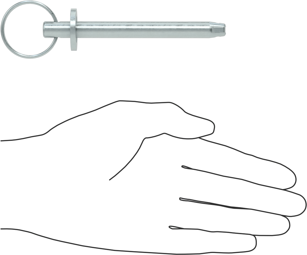 Toggle'lı Çatal Pimi, Halka Tutucu, Çinko Kaplamalı Karbon Çelik, 10 mm Çap, 70 mm Uzunluk
