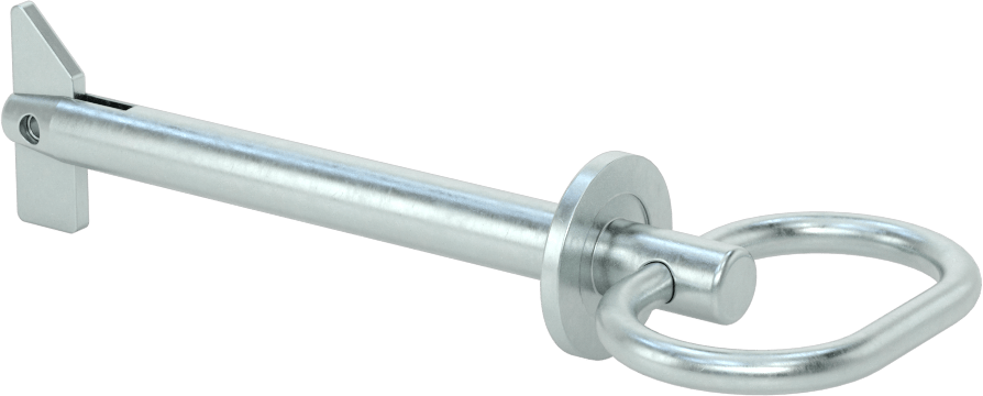 Toggle'lı Çatal Pimi, Döngü Tutamak, Çinko Kaplamalı Karbon Çelik, 12 mm Çap, 90 mm Uzunluk