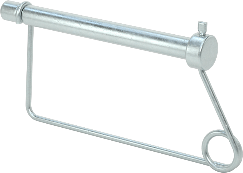 Kare Tel Tutuculu ve Kancalı Çatal Pimi, 1004-1045 Karbon Çelik, 5/16" Çap, 3" Kullanılabilir Uzunluk