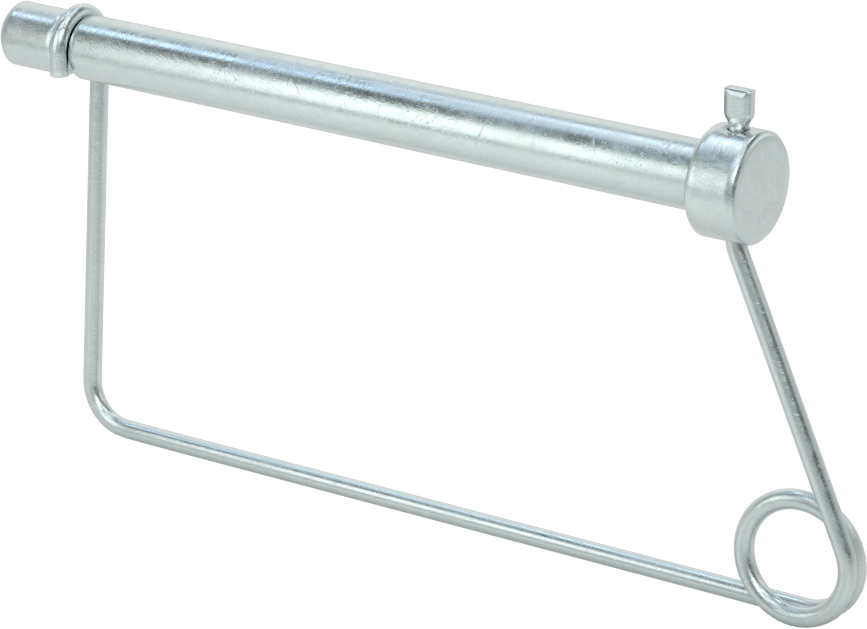 Kare Tel Tutuculu ve Kancalı Çatal Pimi, 1004-1045 Karbon Çelik, 5/16" Çap, 3-1/2" Kullanılabilir Uzunluk