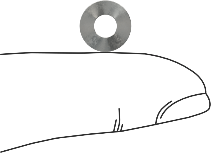 Dalgalı Disk Yay, Çelik, 0.167" ID, 0.375" OD, 0,016 inç Kalınlık