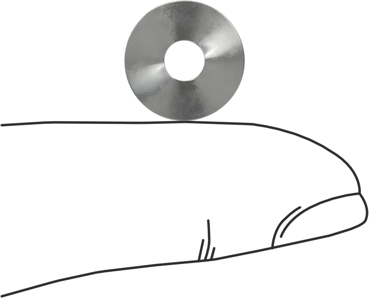 Dalgalı Disk Yay, Çelik, 0.169" ID, 0.5" OD, 0,016 inç Kalınlık