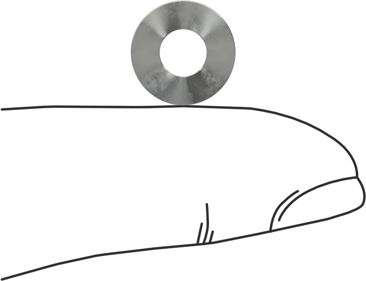 Dalgalı Disk Yay, Çelik, 0.198" ID, 0.438" OD, 0,025 inç Kalınlık