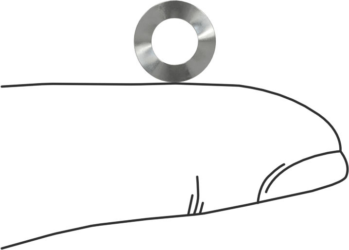 Dalgalı Disk Yay, Çelik, 0.206" ID, 0.36" OD, 0,01 inç Kalınlık