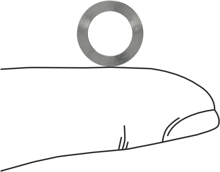 Dalgalı Disk Yay, Çelik, 0.312" ID, 0.463" OD, 0,016 inç Kalınlık