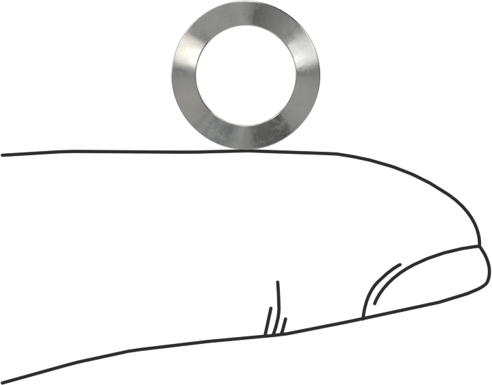 Dalgalı Disk Yay, Çelik, 0.312" ID, 0.463" OD, 0,02" Kalınlık