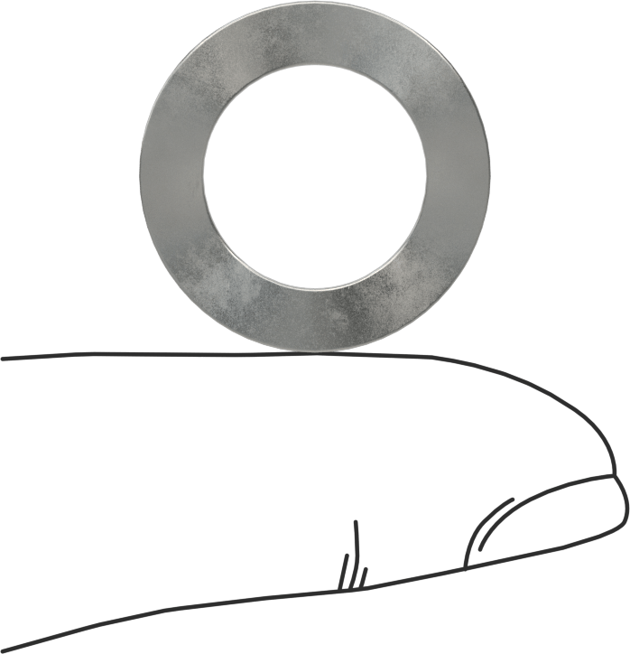 Dalgalı Disk Yay, Çelik, 0.545" ID, 0.852" OD, 0,032" Kalın