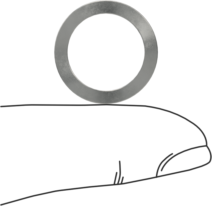 Dalgalı Disk Yay, Çelik, 0.56" ID, 0.75" OD, 0,01 inç Kalınlık