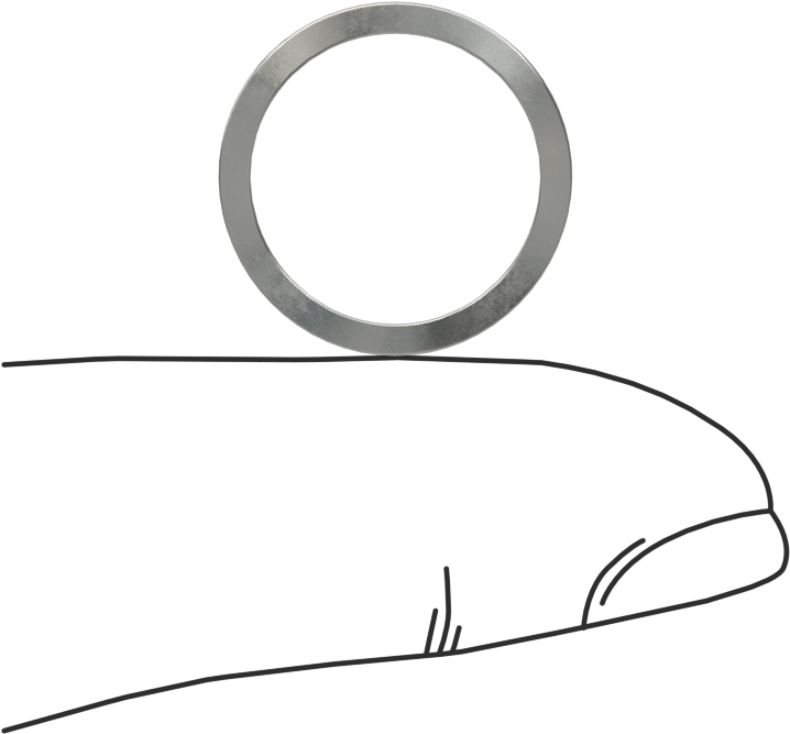 Dalgalı Disk Yay, Çelik, 0.565" ID, 0.687" OD, 0,01 inç Kalınlık