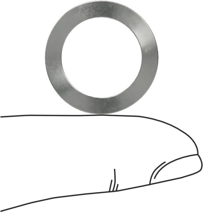 Dalgalı Disk Yay, Çelik, 0.609" ID, 0.859" OD, 0,01 inç Kalınlık