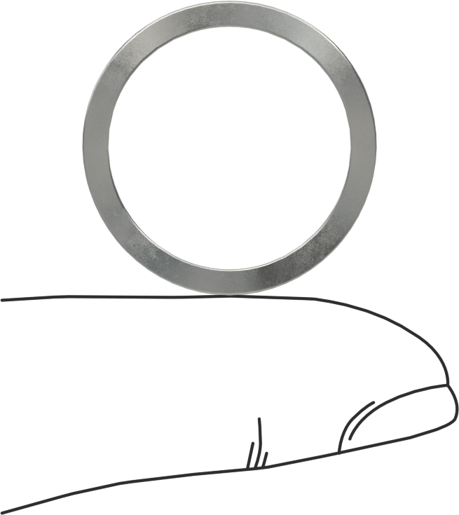 Dalgalı Disk Yay, Çelik, 0.812" ID, 0.983" OD, 0,01 inç Kalınlık