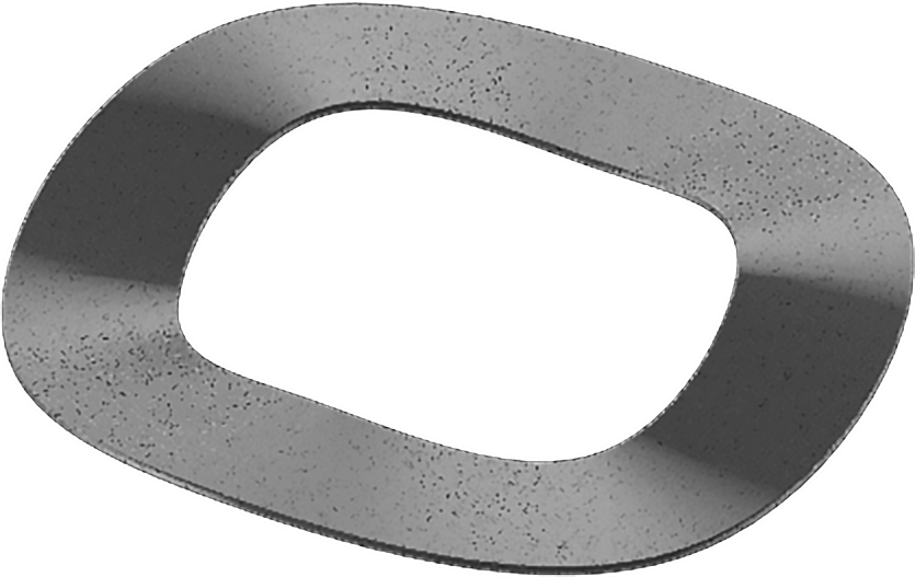 Dalgalı Disk Yay, Yüksek Karbonlu Çelik, 0.52" ID, 0.740" OD, 0,008" Kalınlık