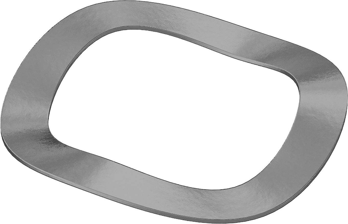 Dalgalı Disk Yay, Yüksek Karbonlu Çelik, 0.622" ID, 0.858" OD, 0,012" Kalınlık