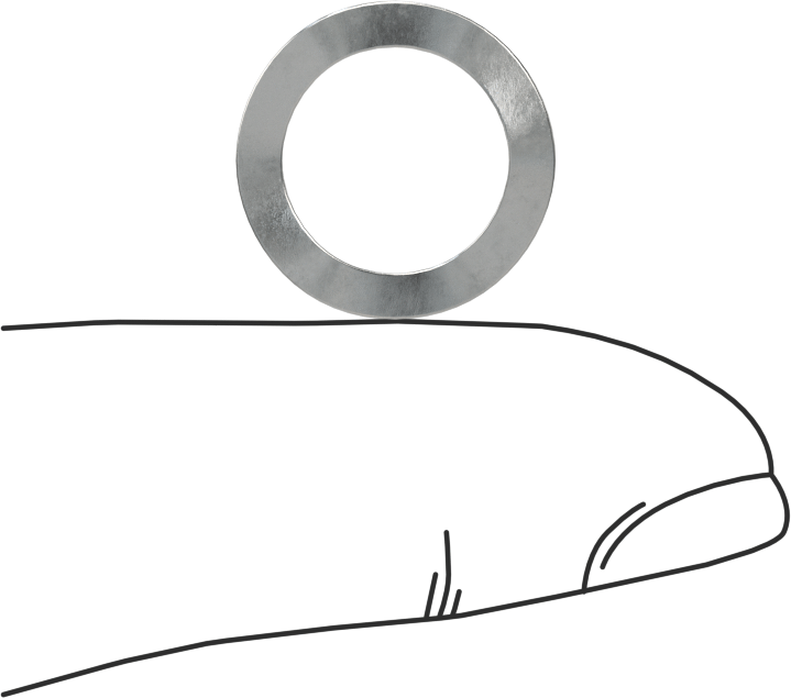 Dalgalı Disk Yay, Korozyona Dayanıklı, 0.44" ID, 0.618" OD, 0,008" Kalınlık
