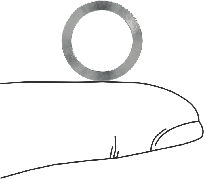 Dalgalı Disk Yay, Korozyona Dayanıklı, 0.459" ID, 0.608" OD, 0,008" Kalınlık