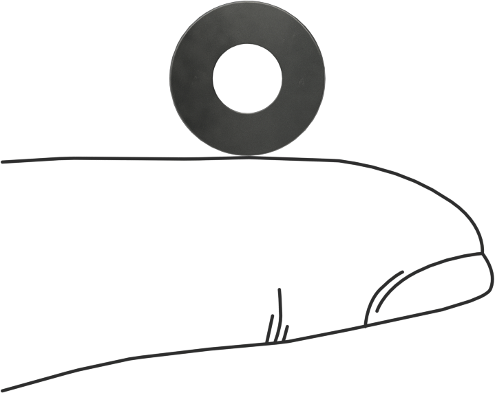 Kavisli Disk Yaylar, 13/64" Mil Çapı için, 0.216" ID, 0.484" OD, 0,015 inç Kalınlık