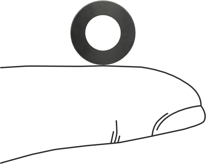 Kavisli Disk Yaylar, 1/4" Mil Çapı için, 0.265" ID, 0.484" OD, 0,01 inç Kalınlık