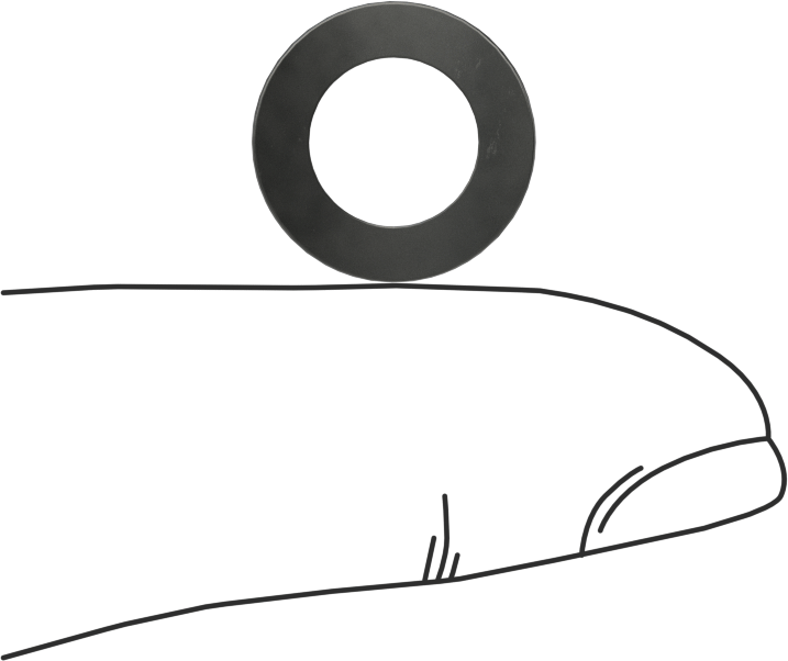 Kavisli Disk Yaylar, 5/16" Mil Çapı için, 0.331" ID, 0.551" OD, 0,01 inç Kalınlık