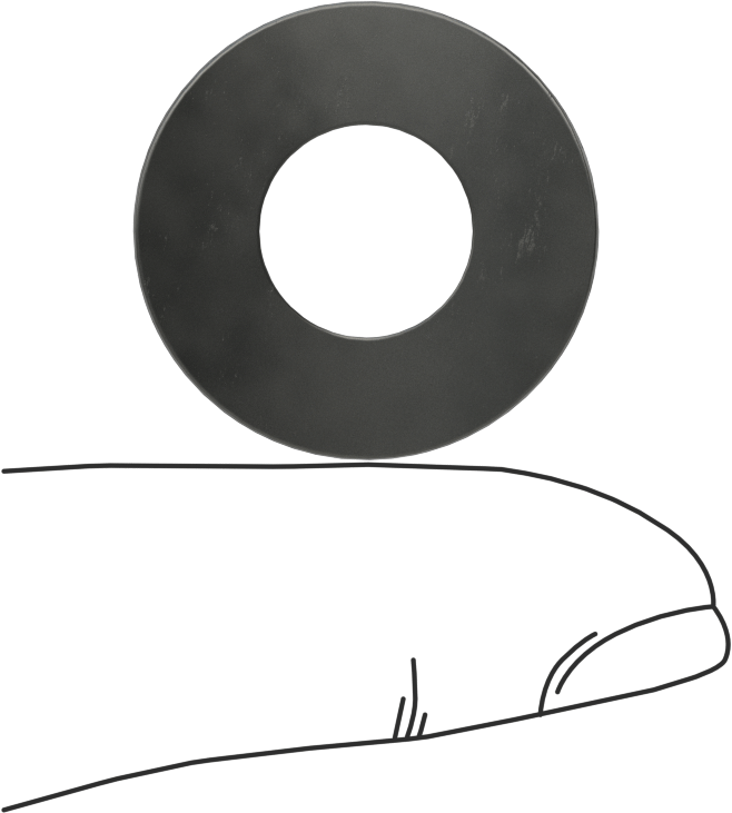Kavisli Disk Yaylar, 7/16" Mil Çapı için, 0.45" ID, 0.972" OD, 0,017 inç Kalınlık