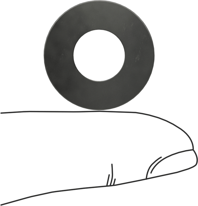Kavisli Disk Yaylar, 3/8" Mil Çapı, 0.4" ID, 0.857" OD, 0,012" Kalınlık